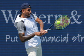 Nick Kyrgios has won 16 of his last 18 matches as the final grand slam of the year looms.
