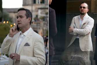 Tom Wambsgans (Matthew Mcfadyen) in Succession and pieces from The Cloakroom.