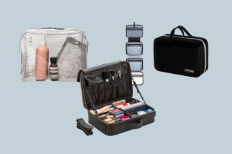 Cee Clear Cosmetic Case; Etoile Large Cosmetic Travel Case; Expert Travel Hanging Travel Toiletry Bag.