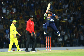 Dasun Shanaka’s victory jig provided a reminder of Australia’s T20 weak point.