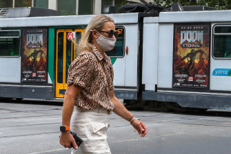 Victoria is able to enforce mandatory mask-wearing in public places under the state of emergency laws, which are due to expire next month.