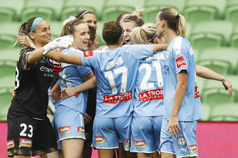 Melbourne City played and won the grand final to an empty stadium due to coronavrius lockdown measures. 