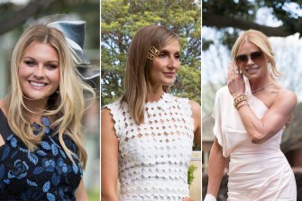 Hats off: Sophie Dillman, Kate Waterhouse; Sonia Kruger.