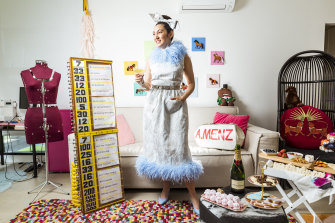 Racing enthusiast Angela Menz has been making a special effort to get in the spirit of the races for the Caulfield Cup. 