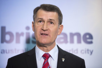 Then-lord mayor Graham Quirk in 2016, when the plan to secure the Games was in its infancy.