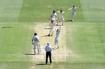 Coverage of the Gabba Test reverted to one camera behind the wicket.