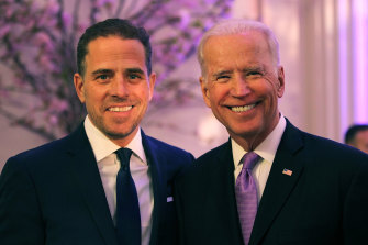 Joe Biden and son Hunter in 2016. 