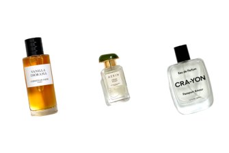 Christian Dior Vanilla Diorama EDP; Aerin Cedar Violet EDP; Cra-yon Passport Amour EDP.