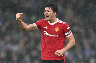 Harry Maguire opened the scoring for Manchester United against Leeds.