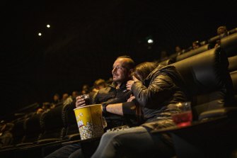  Ekrem Karakos and Alev Babayigit at the Chadstone cinema for the first time after lockdown restrictions were eased. 