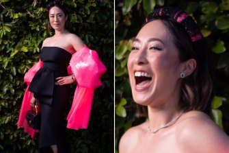Melissa Leong in Cappellazzo Couture with make-up by Shella Martin.