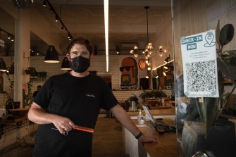 Barber Josh Mihan questioned the ongoing relevance of QR code check-ins. 