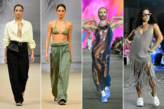 Matteau models find and then lose their shirts at Afterpay Australian Fashion Week; Melbourne designer Erik Yvon offered a fresh take on clubwear.