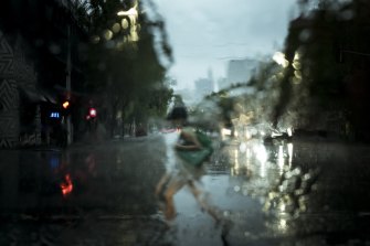 Torrential rain pummels Melbourne on Friday.