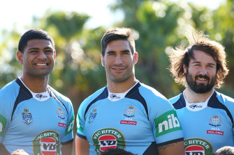 Class of 2014: Daniel Tupou with James Tamou and Aaron Woods.