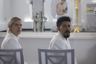 Australian Keiynan Lonsdale (right) elevates this otherwise preposterous romantic comedy.