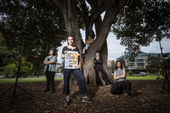 Uni Students for Climate Justice group members Sam Rathnaweera, Anneke Demanuele, Liza Stephens, Bella Beiraghi and Winnie Zheng are organising protests across Australia in line with the global day of climate action on November 6.