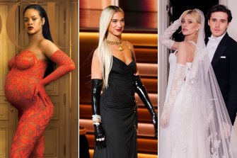 蕾哈娜登上美國版《Vogue》封面，由 Annie Liebowitz 拍攝的 Alaïa 紅色蕾絲手套，Dua Lipa 佩戴黑色 Versace 歌劇手套，Nicola Peltz 與布魯克林貝克漢姆佩戴 Valentino 蕾絲手套。 