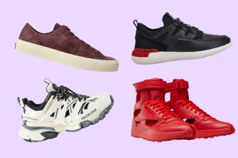 Clockwise from top left: Tom Ford Cambridge; Todâs No_Code; Reebok x Maison Margiela; and Balenciaga Track logo-detailed mesh and rubber sneakers.