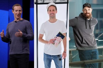 META Mark Zuckerberg, Evan Spiegel dari Snap, dan Mike Cannon-Brooks dari Atlassian menolak untuk menonjol dari kerumunan dalam kombo yang biasa-biasa saja.