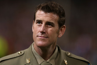 Former soldier Ben Roberts-Smith who has been accused of intimidating witnesses to stop them from giving evidence against him to an inquiry into alleged war crimes.