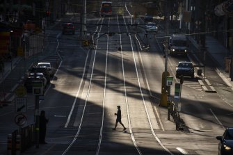 Melbourneâ€™s CBD in lockdown.