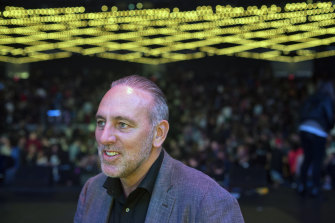 Brian Houston, senior pastor of the global megachurch Hillsong in New York in 2014. Houston was charged by the Australian police with concealing child sexual abuse carried out by his father in the 1970s. He has denied the allegations. 