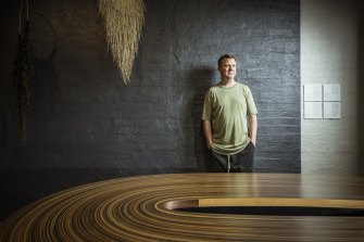 London-based artist Brodie Neill with his $103,000 dining table.