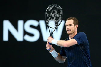 Andy Murray in action at the Sydney International.