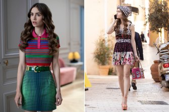 Prints perfect and in the extreme. Emily adopts a more is more approach to pattern in Season 2 of ‘Emily In Paris’.