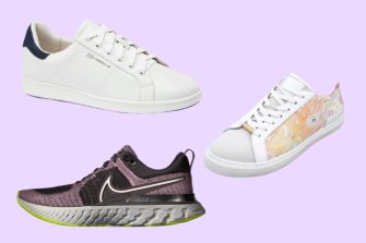 Clockwise from top left: Frankie4 JACKiE III; Bared Footwear Hornbill Lakkari; and Nike React Infinity Run 2.