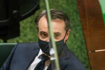 Opposition Leader Michael O'Brien in Parliament.