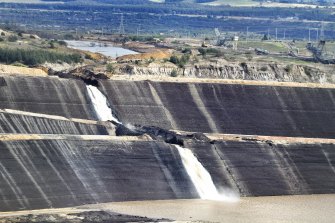 The flooded Yallourn mine in 2012.