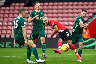 Nathan Redmond scores for Southampton.