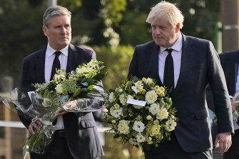 Opposition Leader Sir Keir Starmer and British Prime Minister Boris Johnson pay tribute to David Amess.
