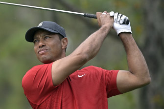 Tiger Woods at the PNC Championship in Florida last December.