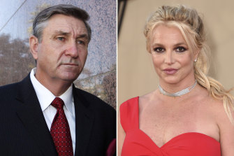 Britney Spears and her father Jamie Spears.