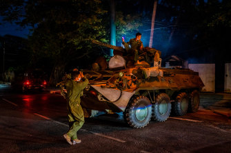 Myanmar coup: Army deploys tanks and armoured vehicles to ...