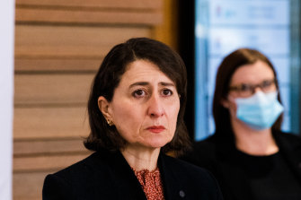 Premier Gladys Berejiklian and Education Minister Sarah Mitchell announcing the back to school plan on Friday.