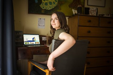 Celia Pompeani, this year’s dux at Coburg High School, is one of tens of thousands of school leavers waiting on a university offer on Tuesday.