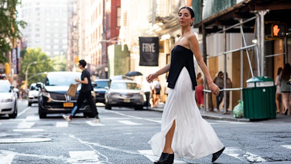 International Woolmark Prize semi-finalist, Jacinta Demetriou, in New York City. 