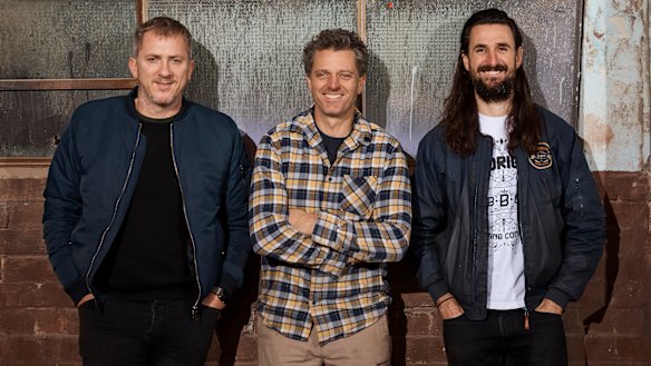 Jon Costello, Anthony Daniels and Peter Walsh are the co-founders of Bodriggy Brewing Co in Abbotsford.