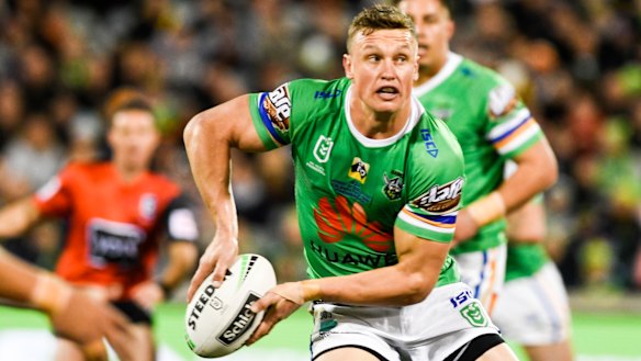 Big, strong, fast... Jack Wighton will terrorise the Rabbitohs line.