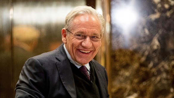 Bob Woodward arrives at Trump Tower in New York in 2017. Woodward has conducted in-depth interviews with Donald Trump for his new book, Rage.