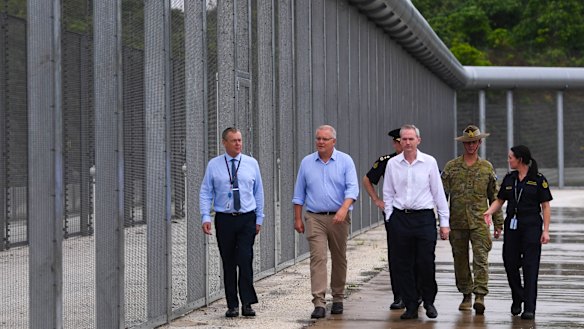 Prime Minister Scott Morrison toured the North West Point detention centre on Christmas Island on Wednesday.