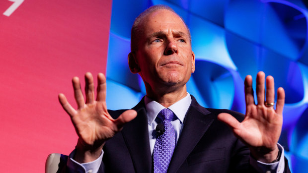 Boeing chief Dennis Muilenburg received a bonus of more than $US20 million last year..