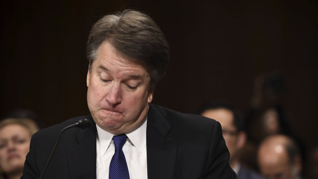 Supreme Court nominee Brett Kavanaugh testifies before the Senate judiciary committee on Capitol Hill in Washington.