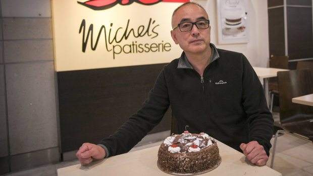 Former Michel's Patisserie franchisee Wayne Hong in Melbourne on Friday. 