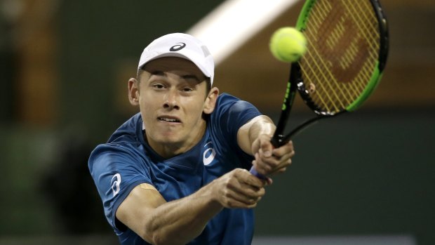 Alex de Minaur crashes out in the second round at Indian Wells.