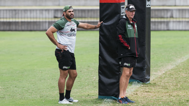 Right on: Greg Inglis's versatility will see him move to right centre against the Roosters. 